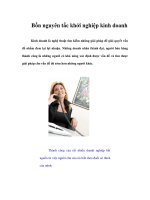 Bốn nguyên tắc khởi nghiệp kinh doanh pps