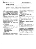 Designation C 31/C 31M - 96 - Making and curing concrete test specimens in the Field docx