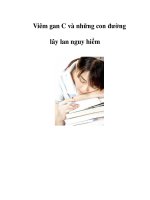 Viêm gan C và những con đường lây lan nguy hiểm doc
