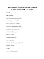 Thủ tục huy động tiền gửi của NHCSXH: Gửi tiền có trả lãi của tổ chức tại NHCSXH cấp tỉnh ppt