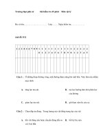 Đề kiểm vật lý lớp 10 thời gian 45 phút - Đề số 114 pps