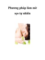 Phương pháp làm mờ sẹo tự nhiên pot