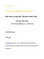 Kiến thức lớp 11 Lê Hữu Trác –vào phủ chúa Trịnh-phần 3 doc