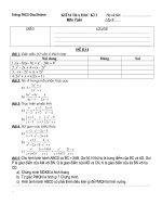 Kiểm tra Học kỳ I môn Toán 8 (Số 01)