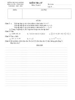 Kiểm tra 15'''' môn Toán 6 (Số 01)