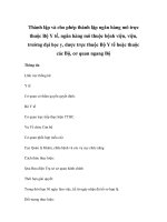 Thành lập và cho phép thành lập ngân hàng mô trực thuộc Bộ Y tế, ngân hàng mô thuộc bệnh viện, viện, trường đại học y, dược trực thuộc Bộ Y tế hoặc thuộc các Bộ, cơ quan ngang Bộ pot