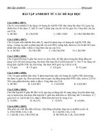 BÀI TẬP ANĐEHIT (ĐỀ ĐH)