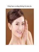 Giúp bạn ra nắng không bị nám da doc