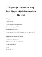 Chấp thuận thay đổi nội dung hoạt động của Quỹ tín dụng nhân dân cơ sở docx