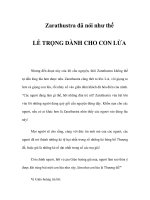 LỄ TRỌNG DÀNH CHO CON LỪA - Zarathustra đã nói như thế pot
