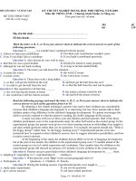 Đề thi tốt nhiệp THPT năm 2009 - Môn Tiếng Anh - M139 doc