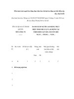 Mẫu danh sách người lao động thực hiện theo bộ luật lao động tại thời điểm sắp xếp, chuyển đối ppt