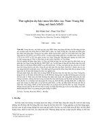 Thử nghiệm dự báo mưa lớn khu vực Nam Trung Bộ bằng mô hình MM5