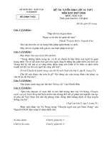 Đề Văn vào 10+Đáp án(NĐ)