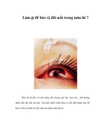 Làm gì để bảo vệ đôi mắt trong mùa hè ? pot