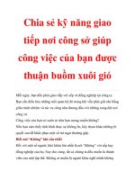 Chia sẻ kỹ năng giao tiếp nơi công sở giúp công việc của bạn được thuận buồm xuôi gió doc