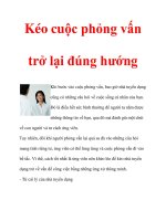 Kéo cuộc phỏng vấn trở lại đúng hướng ppt