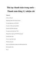 Thủ tục thanh toán trong nước Thanh toán bằng Uỷ nhiệm chi potx