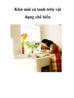 Khử mùi cá tanh trên vật dụng chế biến pptx