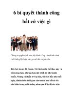 6 bí quyết thành công bất cứ việc gì doc