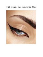 Giữ gìn đôi mắt trong mùa đông doc