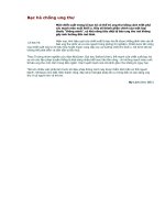 CÁC THỨ CHỐNG UNG THƯ MỚI