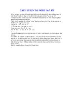 Tự học: Cách luyện tai nghe hợp âm