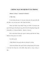 Chữa bệnh về tài - CHÓNG MẶT DO BỆNH Ở TAI TRONG potx