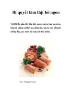 Bí quyết làm thịt bò ngon docx