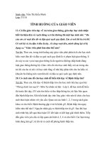 Tình huống của giáo viên