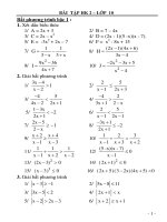 Bài tập môn Toán học kỳ 2 lớp 10