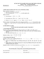 Đề thi thử TNTHPT mnô Toán Năm 2010 (Đề số 6)