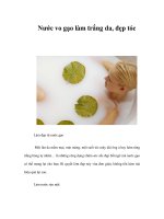 Nước vo gạo làm trắng da, đẹp tóc pdf