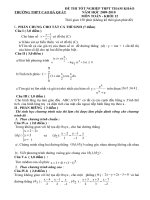 Đề Toán TN Trường Cao Bá Quát