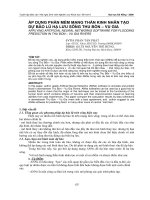 ÁP DỤNG PHẦN MỀM MẠNG THẦN KINH NHÂN TẠO DỰ BÁO LŨ HẠ LƯU SÔNG THU BỒN – VU GIA ppsx