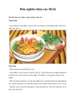 Bún nghêu chua cay thì là doc