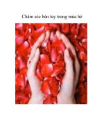 Chăm sóc bàn tay trong mùa hè pdf
