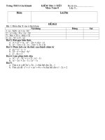 Kiểm tra 45'''' môn Toán 8 (Số 02)