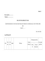 Mẫu báo cáo tổng hợp quyết toán chi hỗ trợ bộ đội xuất ngũ học nghề theo quyết định số 121/2009/qđ-ttg của thủ tướng chính phủ pdf