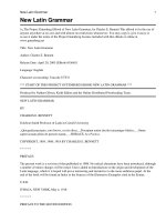 New latin grammar ngữ pháp Latin