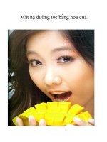 Mặt nạ dưỡng tóc bằng hoa quả pdf