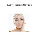 Xóa vết thâm do thủy đậu ppt
