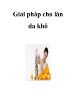 Giải pháp cho làn da khô ppt