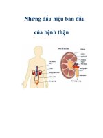 Những dấu hiệu ban đầu của bệnh thận pdf