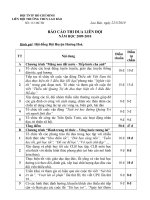 Báo cáo thang điểm thi đua cuối năm