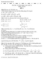 TÀI LIỆU ÔN THI TOÁN TUYỂN SINH VÀO LỚP 10