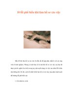 10 lỗi phổ biến khi làm hồ sơ xin việc pot