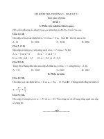 Đề kiểm tra chương ba đại số và giải tích 11 pps