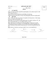 Đề thi vật lý lớp 7