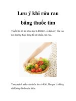 Lưu ý khi rửa rau bằng thuốc tím pdf
